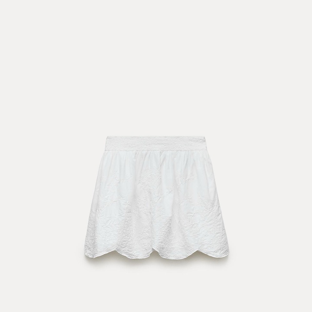 ZARA EMBROIDERED MINI SKIRT ZW COLLECTION - Picture 6 of 7
